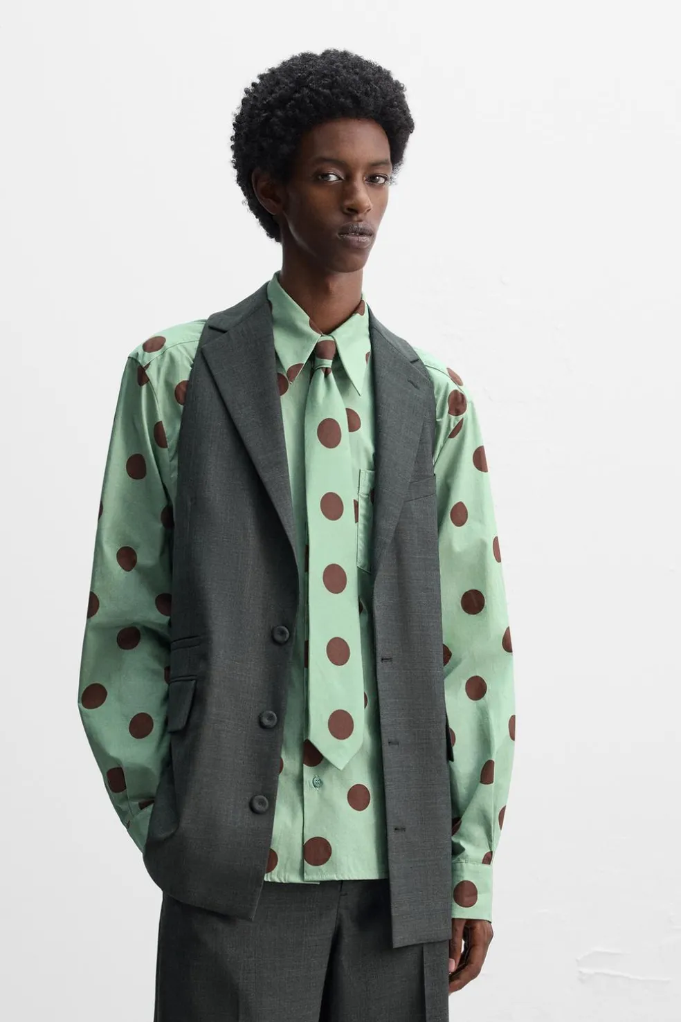 ZARA Coletes^COLETE LOOSE FIT X HARRY LAMBERT Cinzento