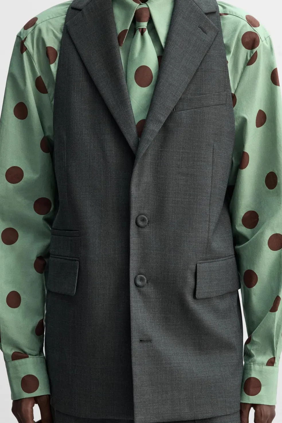 ZARA Coletes^COLETE LOOSE FIT X HARRY LAMBERT Cinzento