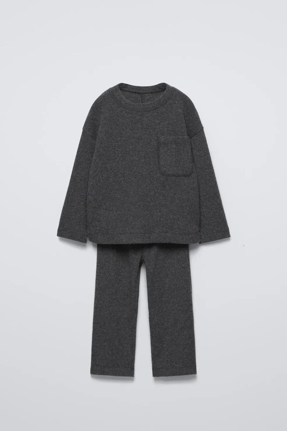 CONJUNTO CANELADO DE T-SHIRT E CALÇAS SOFT TOUCH-ZARA Outlet