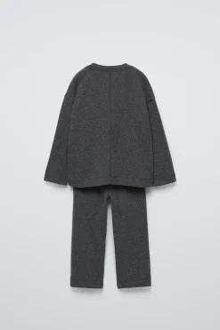 CONJUNTO CANELADO DE T-SHIRT E CALÇAS SOFT TOUCH-ZARA Outlet