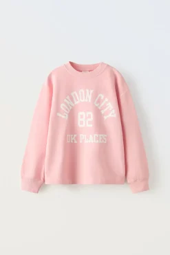 CONJUNTO COM MENSAGEM DE SWEATSHIRT E CALÇAS-ZARA Sale