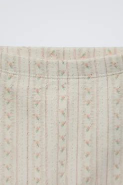 CONJUNTO DE BODY E LEGGINGS POINTEILLE COM FLOREZINHAS-ZARA Sale