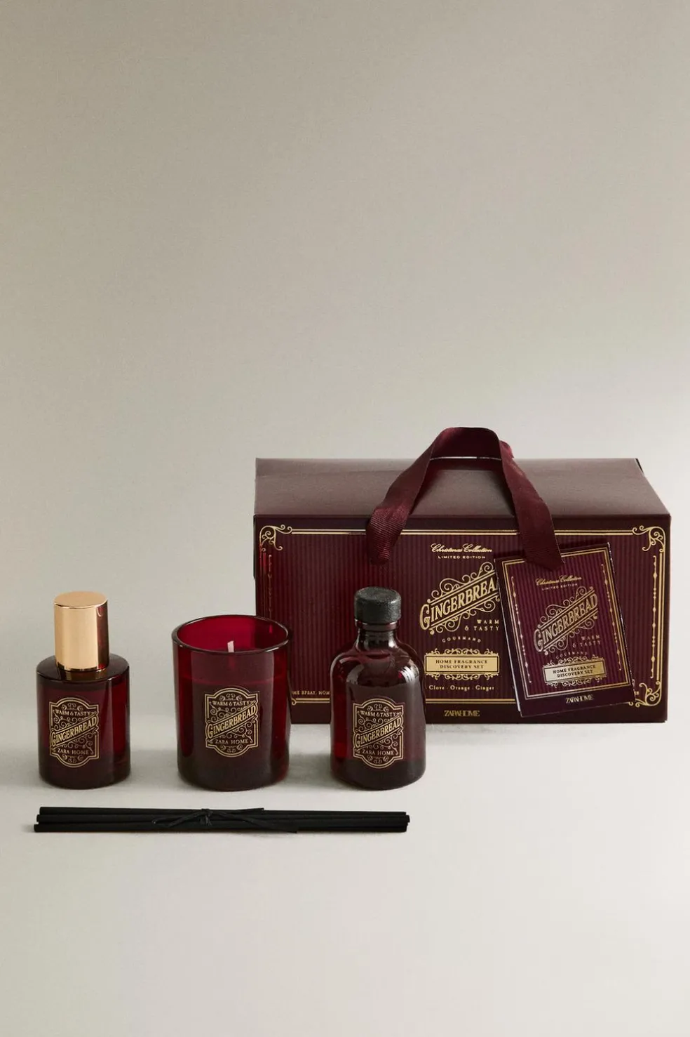 ZARA Fragrâncias Para Casa|Fragrâncias Para Casa^CONJUNTO DE PRESENTE GINGERBREAD (CONJUNTO DE 3) Vermelho