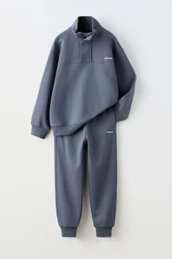 CONJUNTO DE SWEATSHIRT COM FECHO DE CORRER E CALÇAS-ZARA Best
