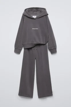 CONJUNTO DE SWEATSHIRT COM CAPUZ E CALÇAS DE PERNA LARGA-ZARA Clearance