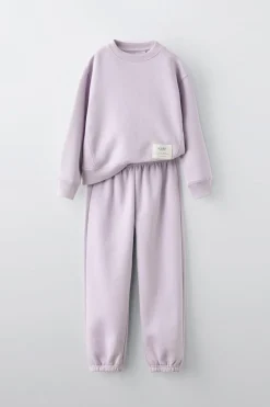 CONJUNTO DE SWEATSHIRT E JOGGERS COM ETIQUETA-ZARA Discount