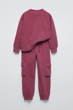 CONJUNTO DE SWEATSHIRT E CALÇAS JOGGER-ZARA Shop