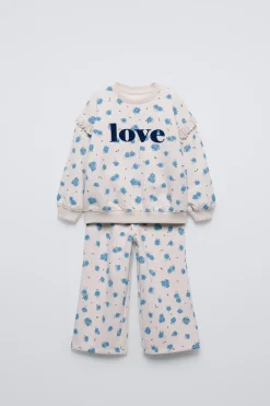 CONJUNTO DE SWEATSHIRT E CALÇAS ESTAMPADO-ZARA Discount