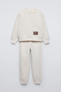 CONJUNTO DE SWEATSHIRT E JOGGERS COM ETIQUETA-ZARA Sale