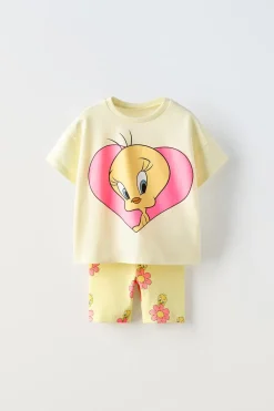 CONJUNTO DE T-SHIRT E LEGGINGS CICLISTA PIU-PIU ™ LOONEY TUNES-ZARA Cheap