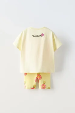 CONJUNTO DE T-SHIRT E LEGGINGS CICLISTA PIU-PIU ™ LOONEY TUNES-ZARA Cheap