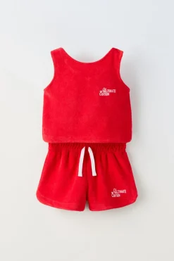 CONJUNTO TERRY T-SHIRT E CALÇÕES BERMUDA-ZARA Clearance