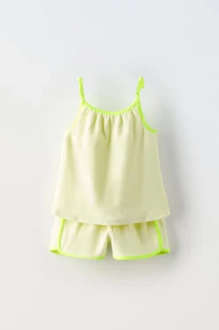 CONJUNTO TERRYCLOTH DE TOP E CALÇÕES BERMUDA-ZARA Sale