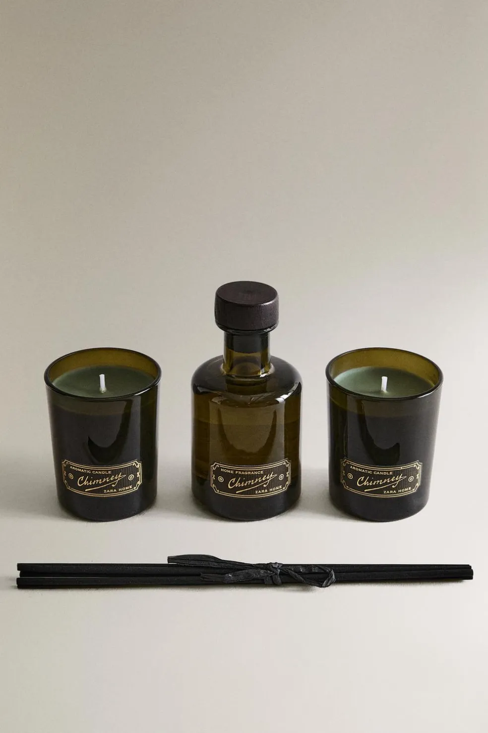 ZARA Fragrâncias Para Casa|Fragrâncias Para Casa^DISCOVERY SET CHIMNEY (CONJUNTO DE 3) Verde