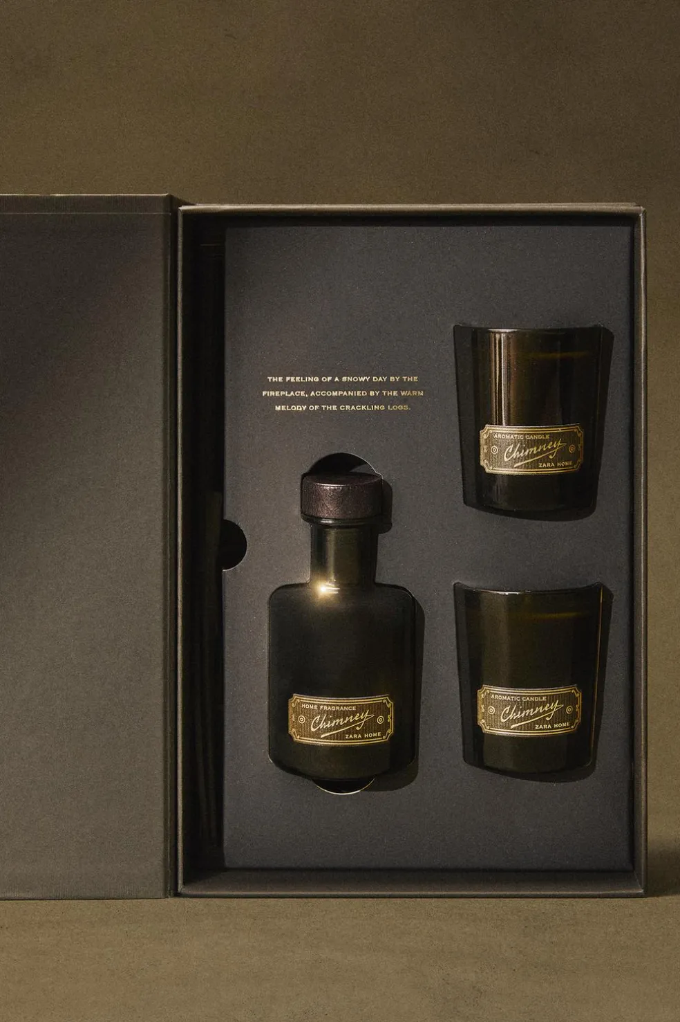 ZARA Fragrâncias Para Casa|Fragrâncias Para Casa^DISCOVERY SET CHIMNEY (CONJUNTO DE 3) Verde