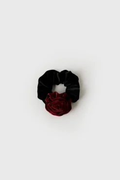 ELÁSTICO DE CABELO EM VELUDO COM FLOR Z3D-ZARA Outlet