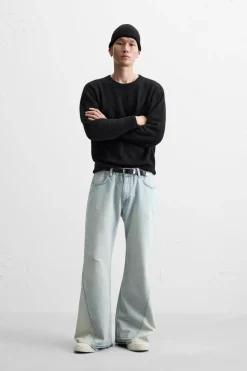 ZARA Calças De Ganga^FLARE FIT JEANS Azul