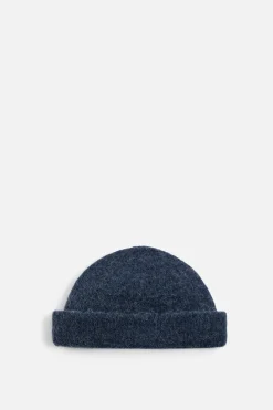 ZARA Vestuário De Inverno|Acessórios^GORRO CURTO DE MALHA COM ALPACA Azul-médio