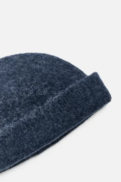 ZARA Vestuário De Inverno|Acessórios^GORRO CURTO DE MALHA COM ALPACA Azul-médio