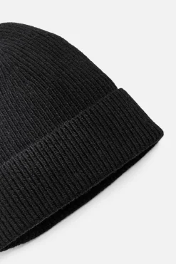 ZARA Vestuário De Inverno|Acessórios^GORRO DE MALHA COM LÃ Preto