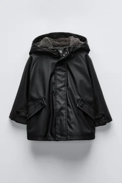 IMPERMEÁVEL ENGOMADO FORRADO-ZARA Shop
