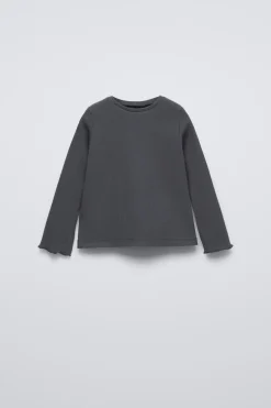 JARDINEIRA DE MICROPANA COMBINADA COM T-SHIRT DE NERVURAS-ZARA Outlet