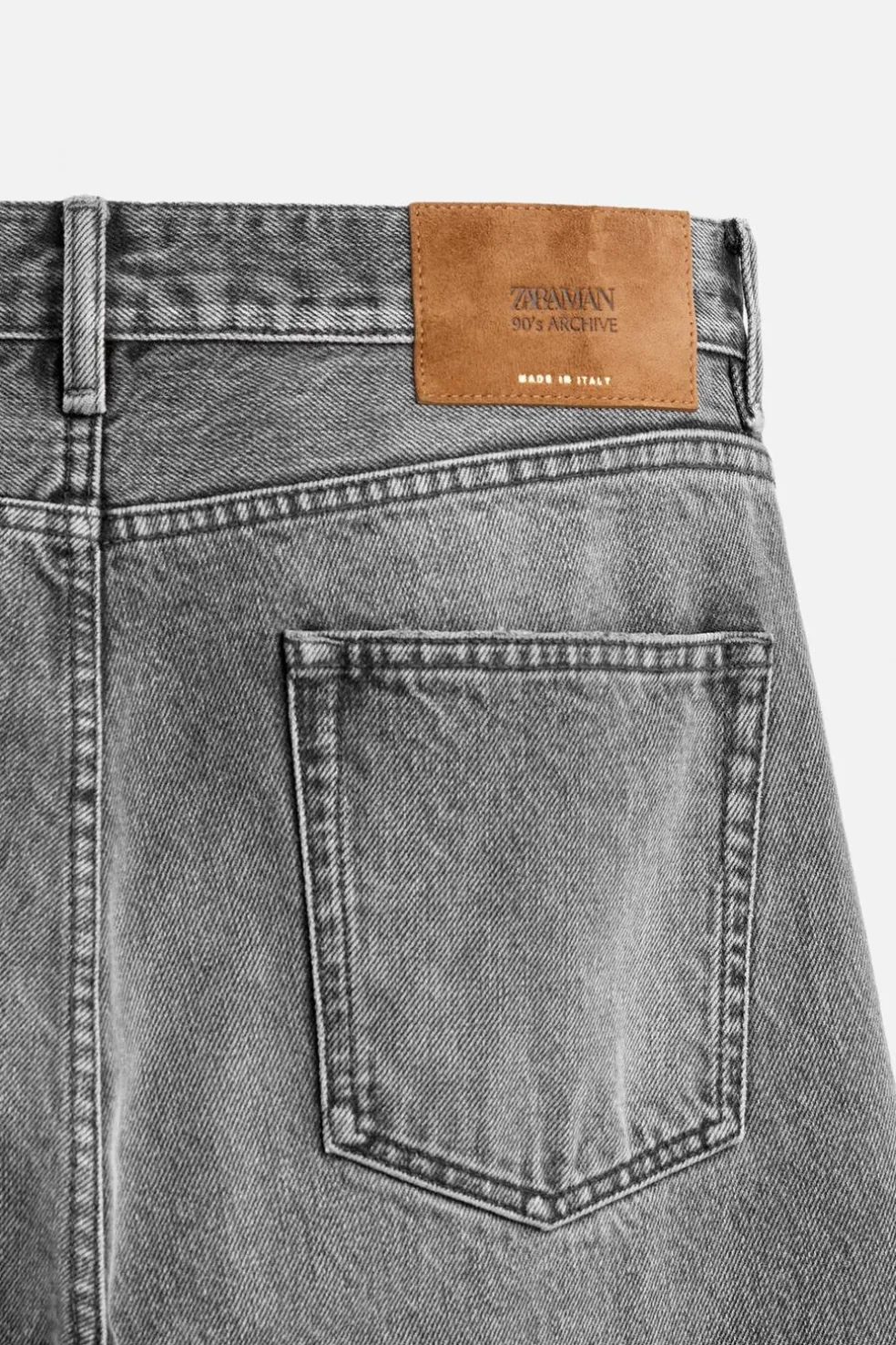 ZARA Calças De Ganga^JEANS ANKLE STRAIGHT FIT Carvão