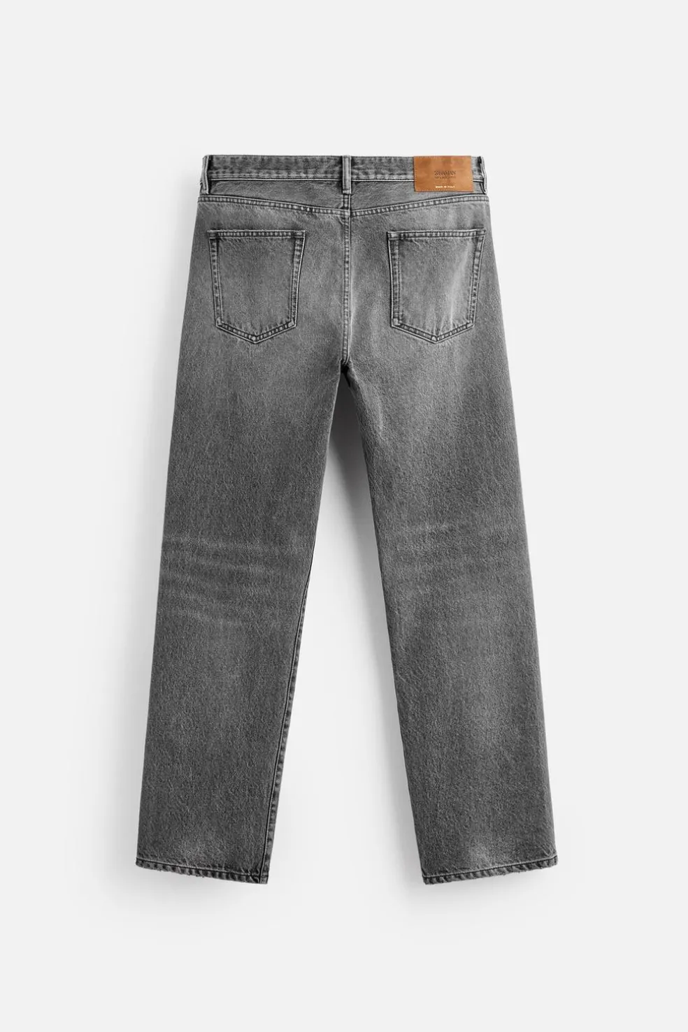 ZARA Calças De Ganga^JEANS ANKLE STRAIGHT FIT Carvão