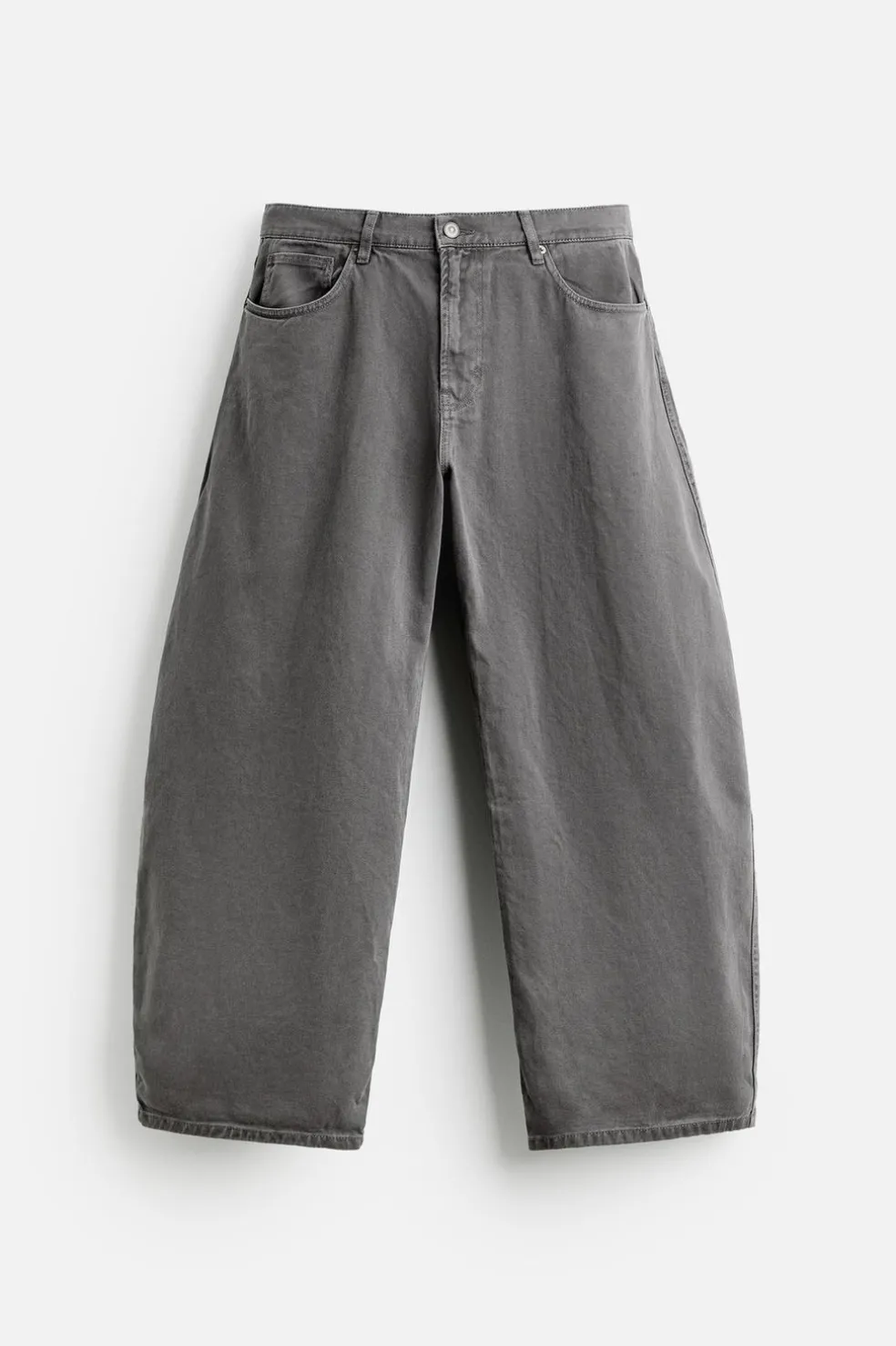 ZARA Calças De Ganga^JEANS BALOON FIT Cinzento