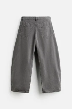 ZARA Calças De Ganga^JEANS BALOON FIT Cinzento