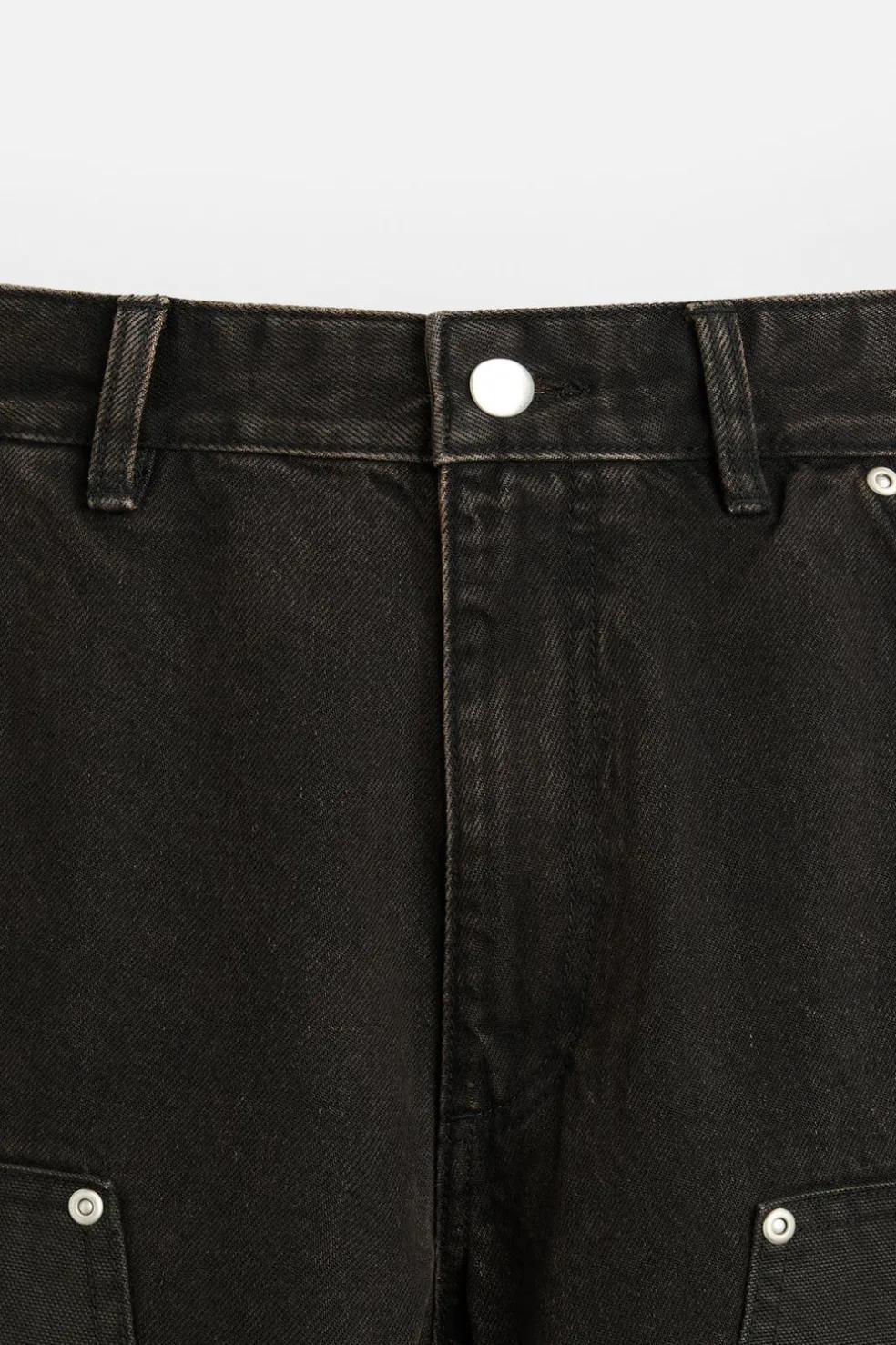 ZARA Calças De Ganga^JEANS CARPINTARIA COM BOLSOS Castanho-escuro