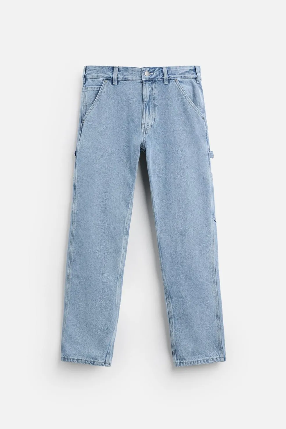 ZARA Calças De Ganga^JEANS COM BOLSO DE CARPINTEIRO Azul