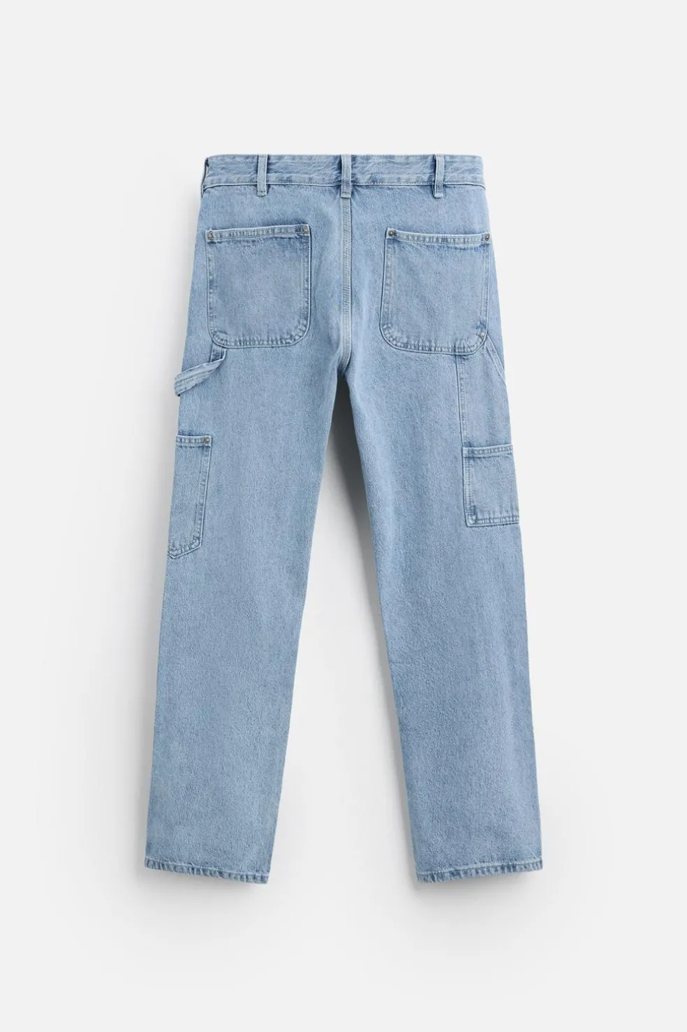 ZARA Calças De Ganga^JEANS COM BOLSO DE CARPINTEIRO Azul
