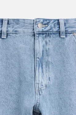 ZARA Calças De Ganga^JEANS COM BOLSO DE CARPINTEIRO Azul