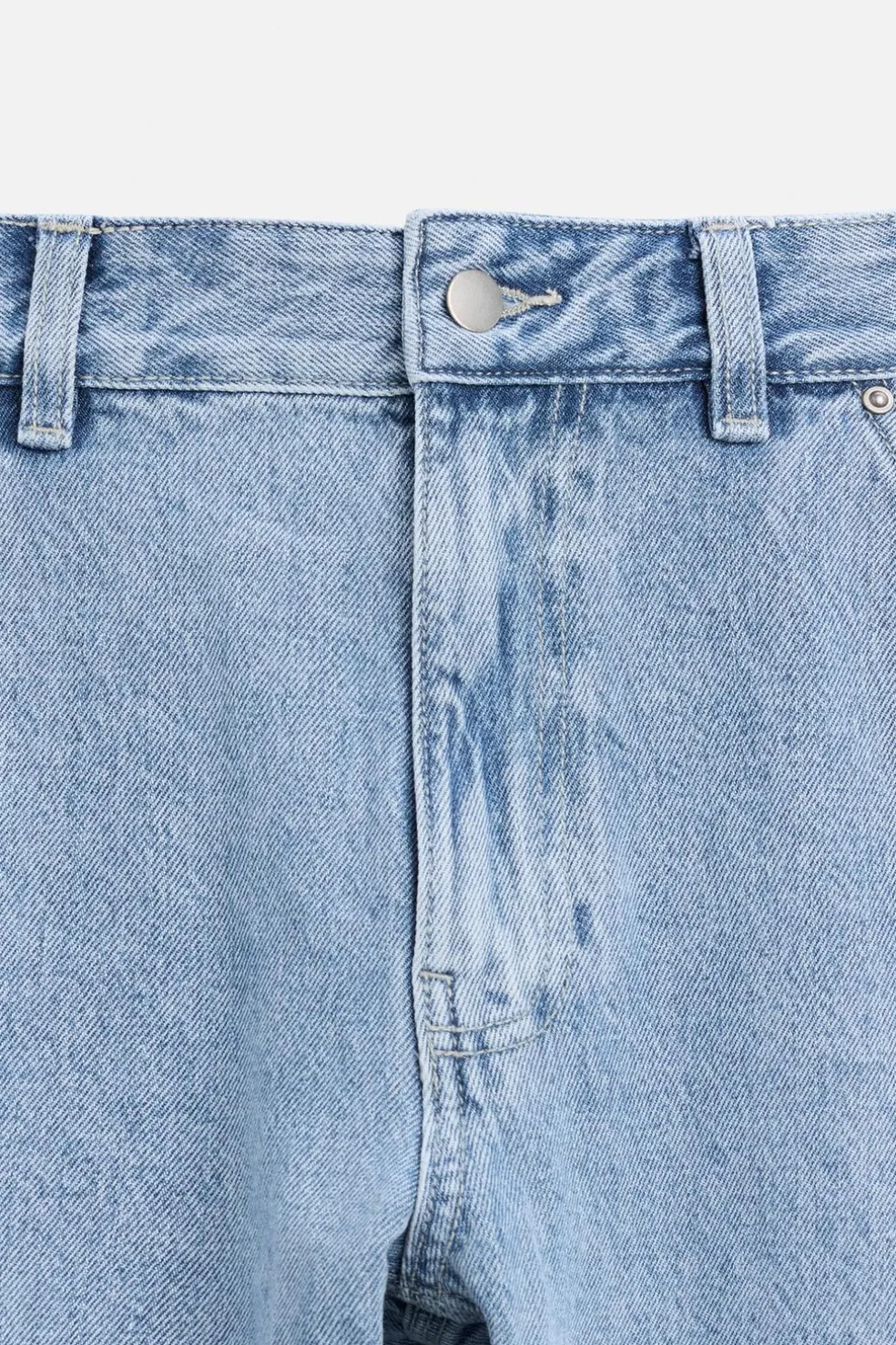 ZARA Calças De Ganga^JEANS COM BOLSO DE CARPINTEIRO Azul