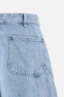ZARA Calças De Ganga^JEANS COM BOLSO DE CARPINTEIRO Azul