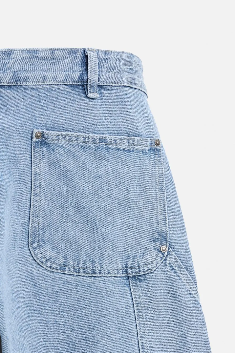 ZARA Calças De Ganga^JEANS COM BOLSO DE CARPINTEIRO Azul