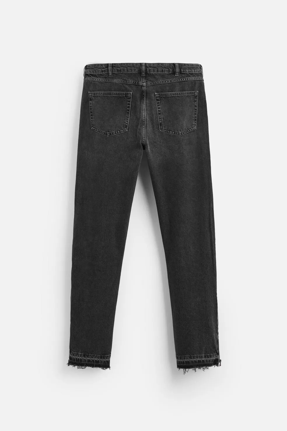 ZARA Calças De Ganga^JEANS FLARE FIT COM FECHOS ÉCLAIR Carvão