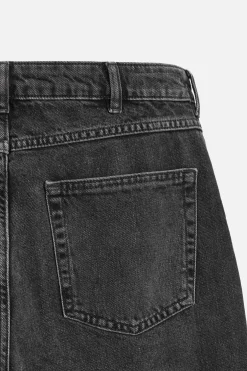 ZARA Calças De Ganga^JEANS FLARE FIT COM FECHOS ÉCLAIR Carvão