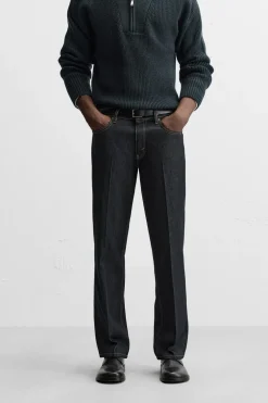 ZARA Calças De Ganga^JEANS FLARED FIT Azul