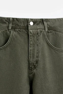 ZARA Calças De Ganga^JEANS PERNA LARGA X NANUSHKA Caqui-escuro