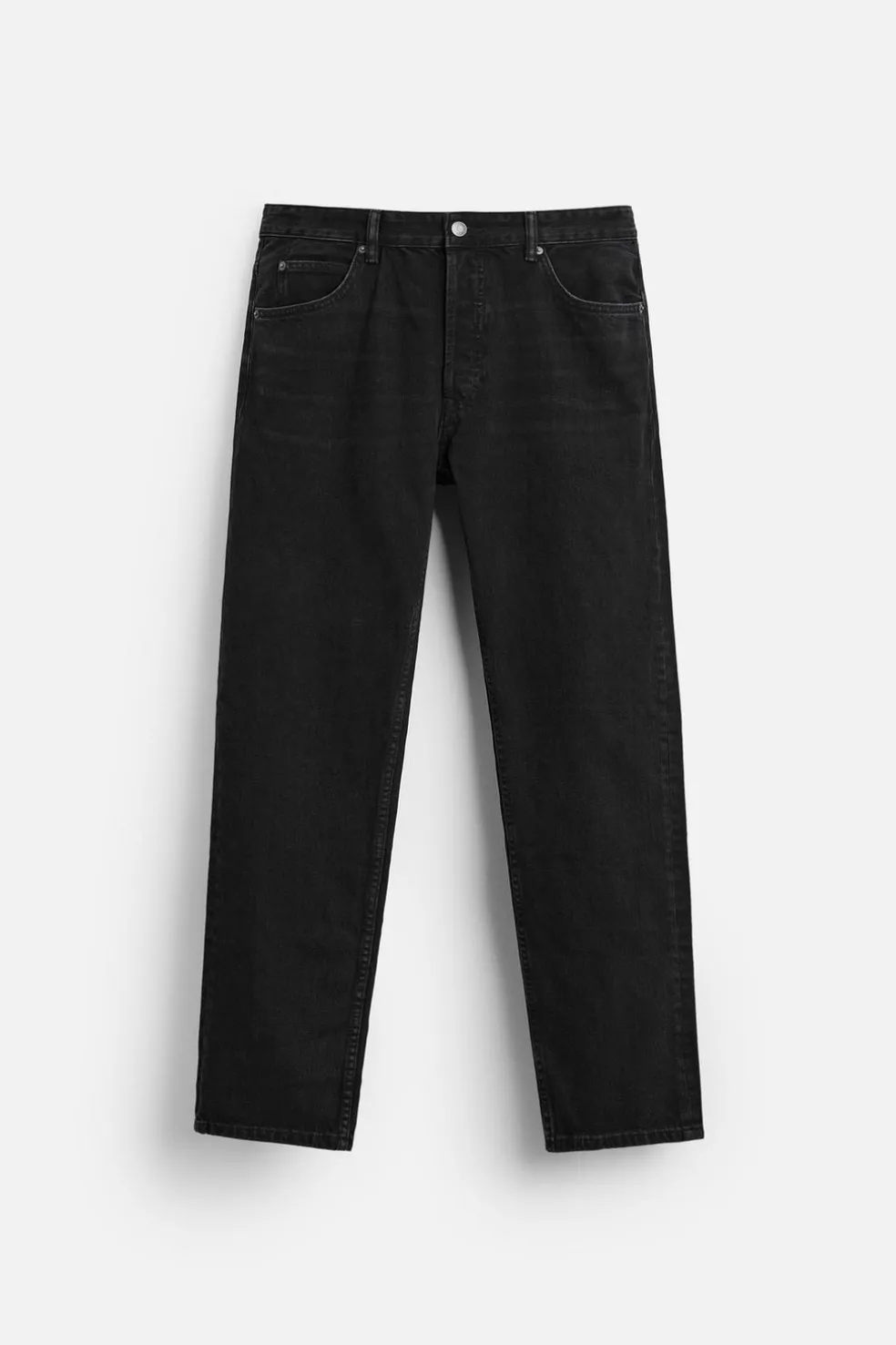 ZARA Calças De Ganga^JEANS REGULAR FIT Carvão