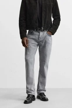 ZARA Calças De Ganga^JEANS REGULAR FIT LAVADO Azul