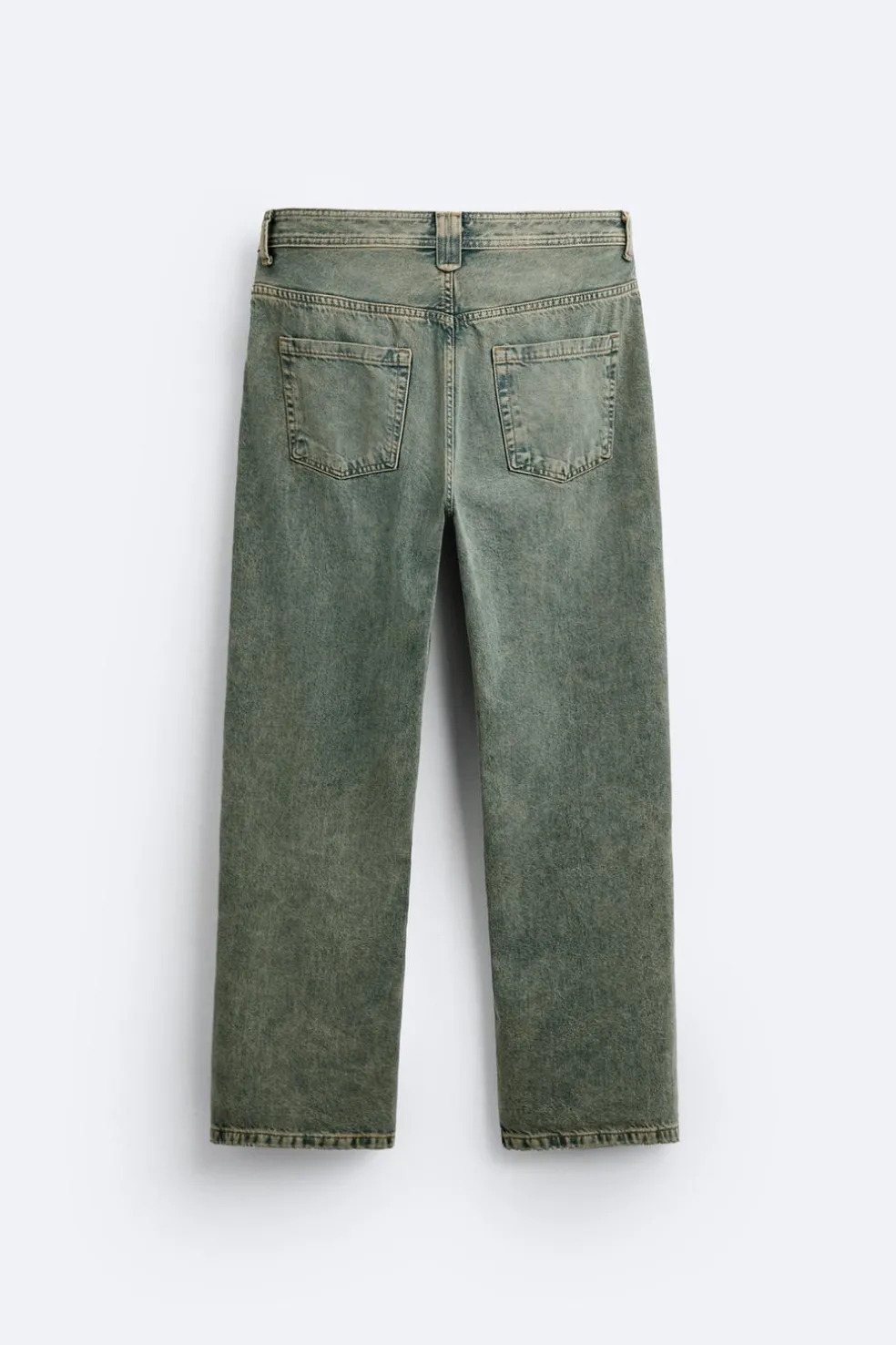 ZARA Calças De Ganga^JEANS RELAX FIT COSTURAS Azul