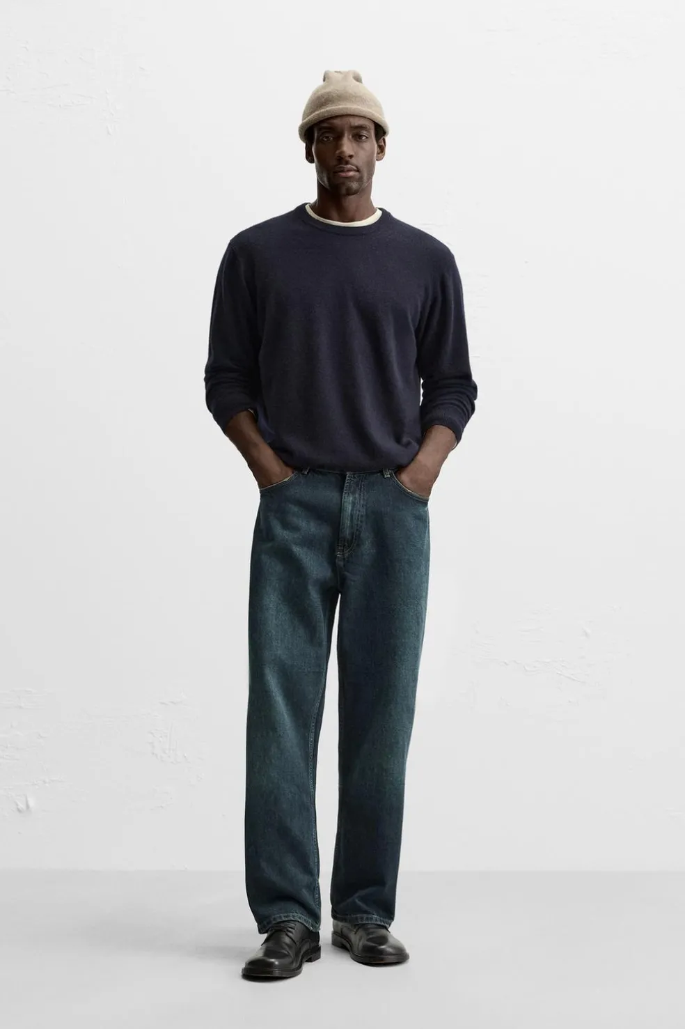 ZARA Calças De Ganga^JEANS RELAXED STRAIGHT FIT Azul