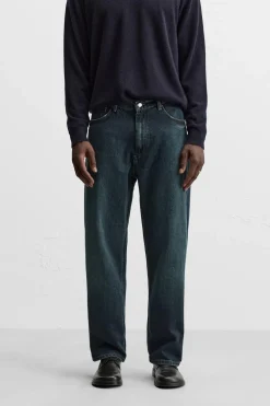 ZARA Calças De Ganga^JEANS RELAXED STRAIGHT FIT Azul