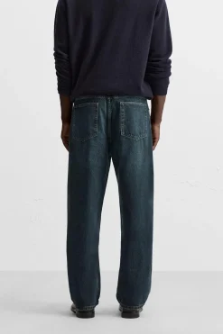 ZARA Calças De Ganga^JEANS RELAXED STRAIGHT FIT Azul