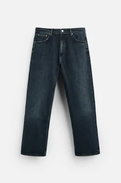ZARA Calças De Ganga^JEANS RELAXED STRAIGHT FIT Azul