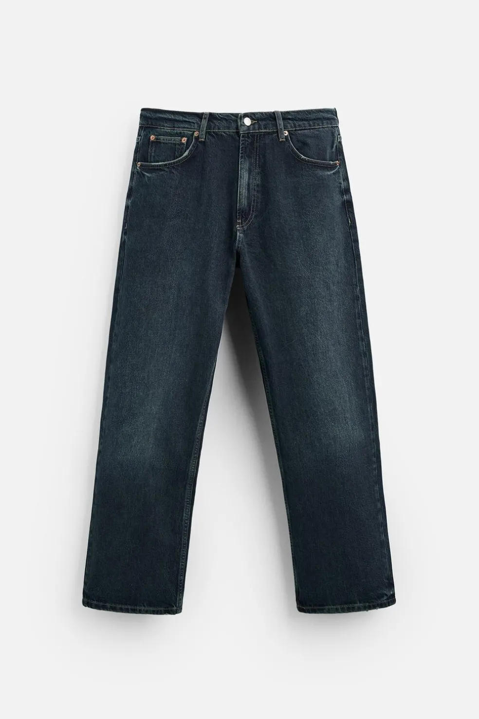 ZARA Calças De Ganga^JEANS RELAXED STRAIGHT FIT Azul