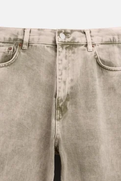 ZARA Calças De Ganga^JEANS RELAXED STRAIGHT FIT Bege